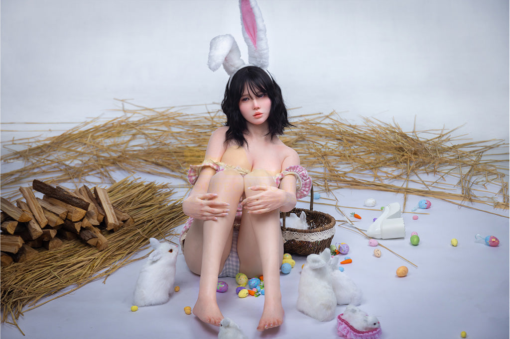 Gloria Tanya (Easter)-166cm(5'45") D-cup Full Silicone Asain Black Hair Bunny Girl Sex Doll - Irontech Doll