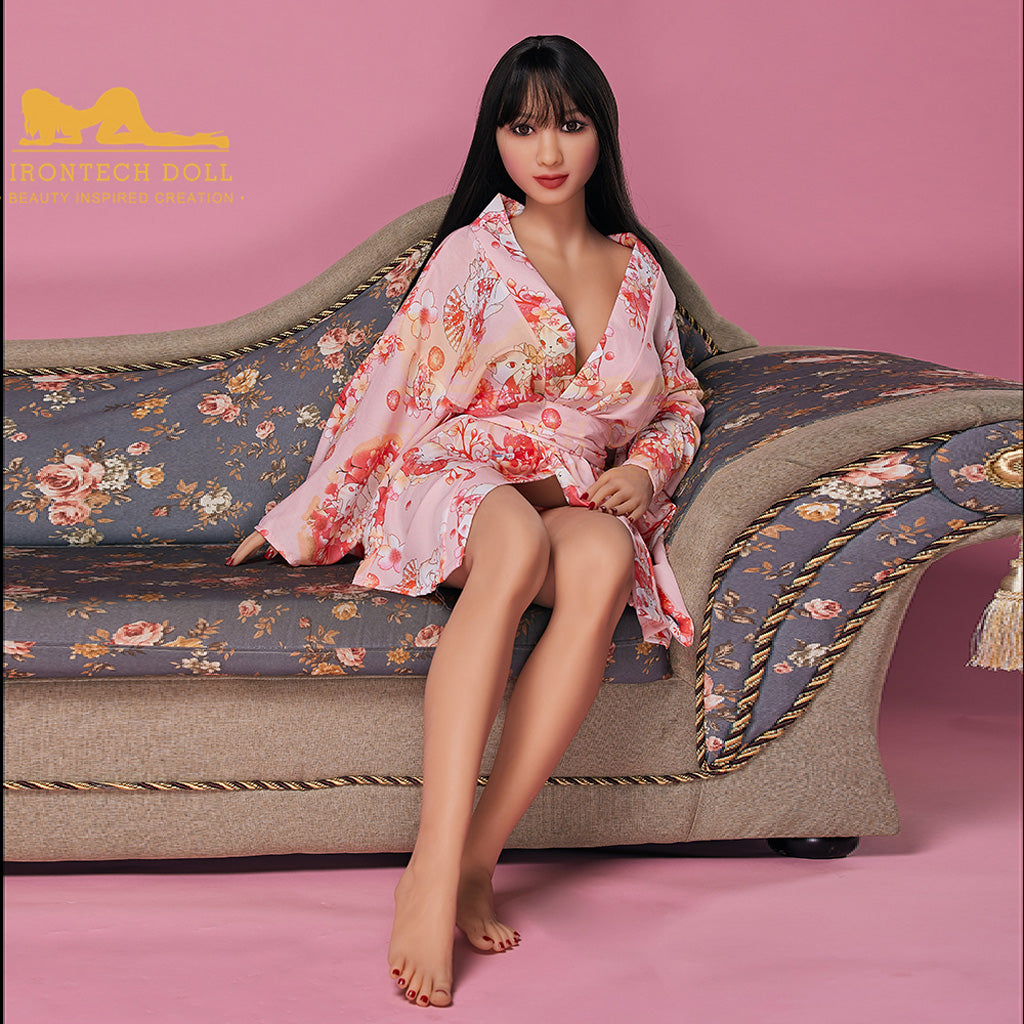 Yumiko-154cm (5'05'')E-cup TPE Sex Doll Japanese Pink Kimono Girl- Irontech Doll