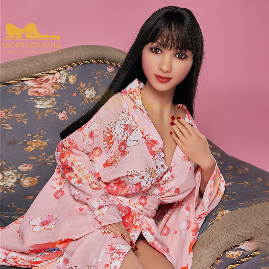 Yumiko-154cm (5'05'')E-cup TPE Sex Doll Japanese Pink Kimono Girl- Irontech Doll