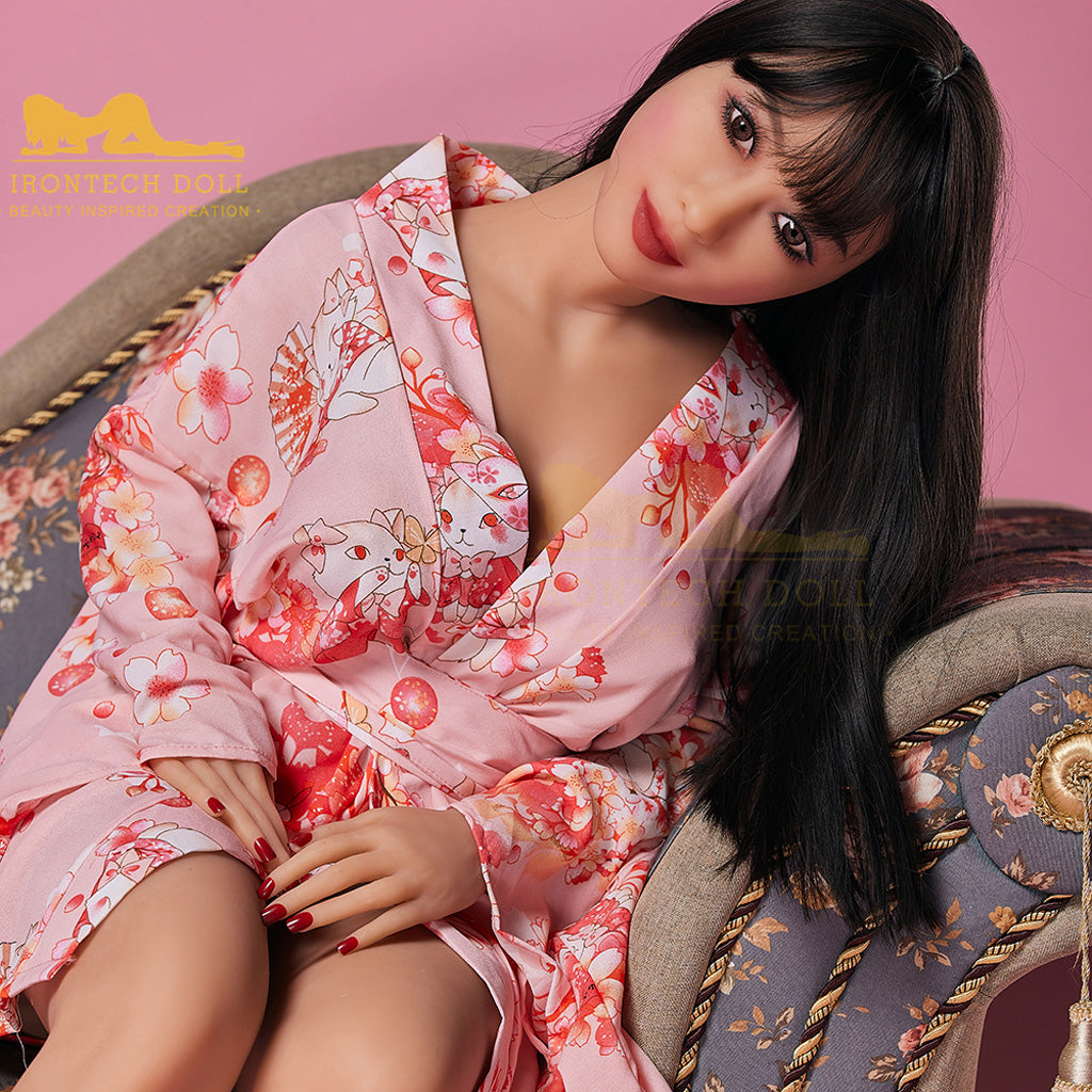 Yumiko-154cm (5'05'')E-cup TPE Sex Doll Japanese Pink Kimono Girl- Irontech Doll