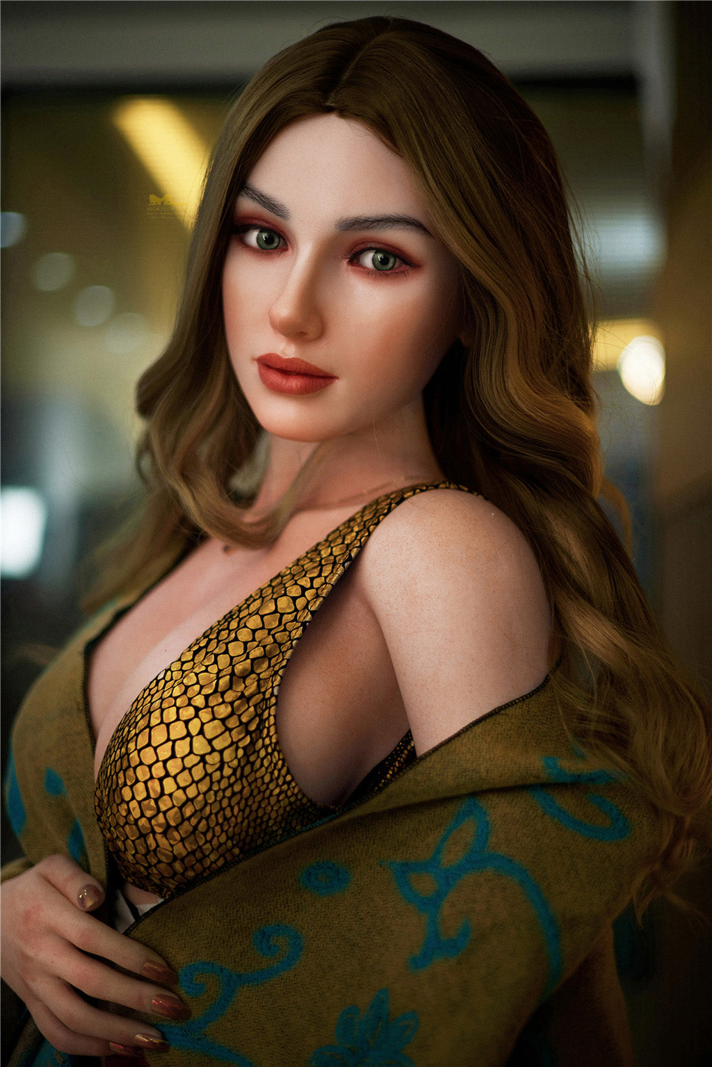 Luna-166cm(5'45")D-cup Full Silicone Bronw Hair Charming jumpsuits Sex Doll - Irontech Doll