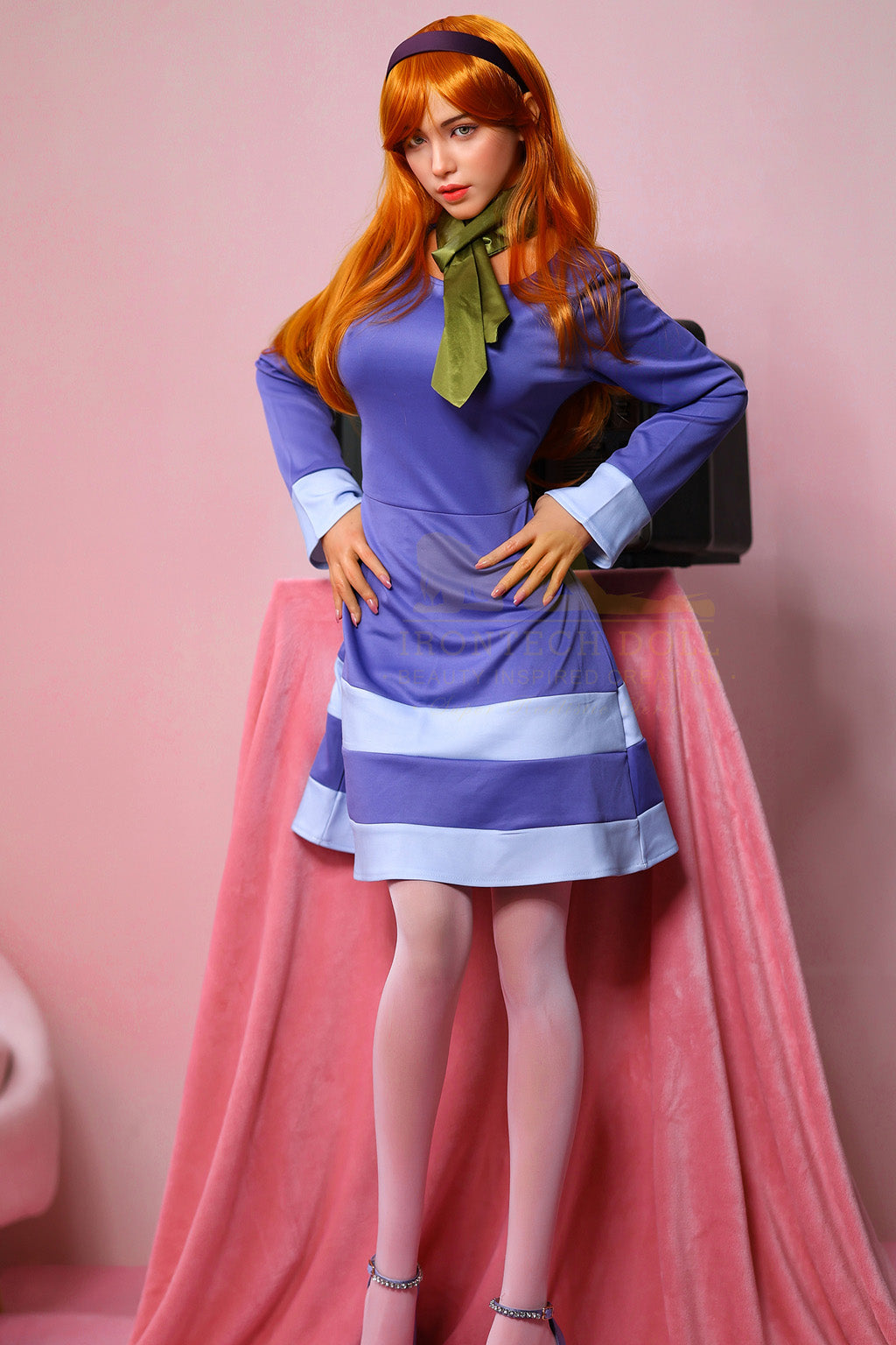 Debby Tanned-167cm(5'48")D-cup Full Silicone Asain Red Hair Slim Waist Sex Doll - Irontech Doll