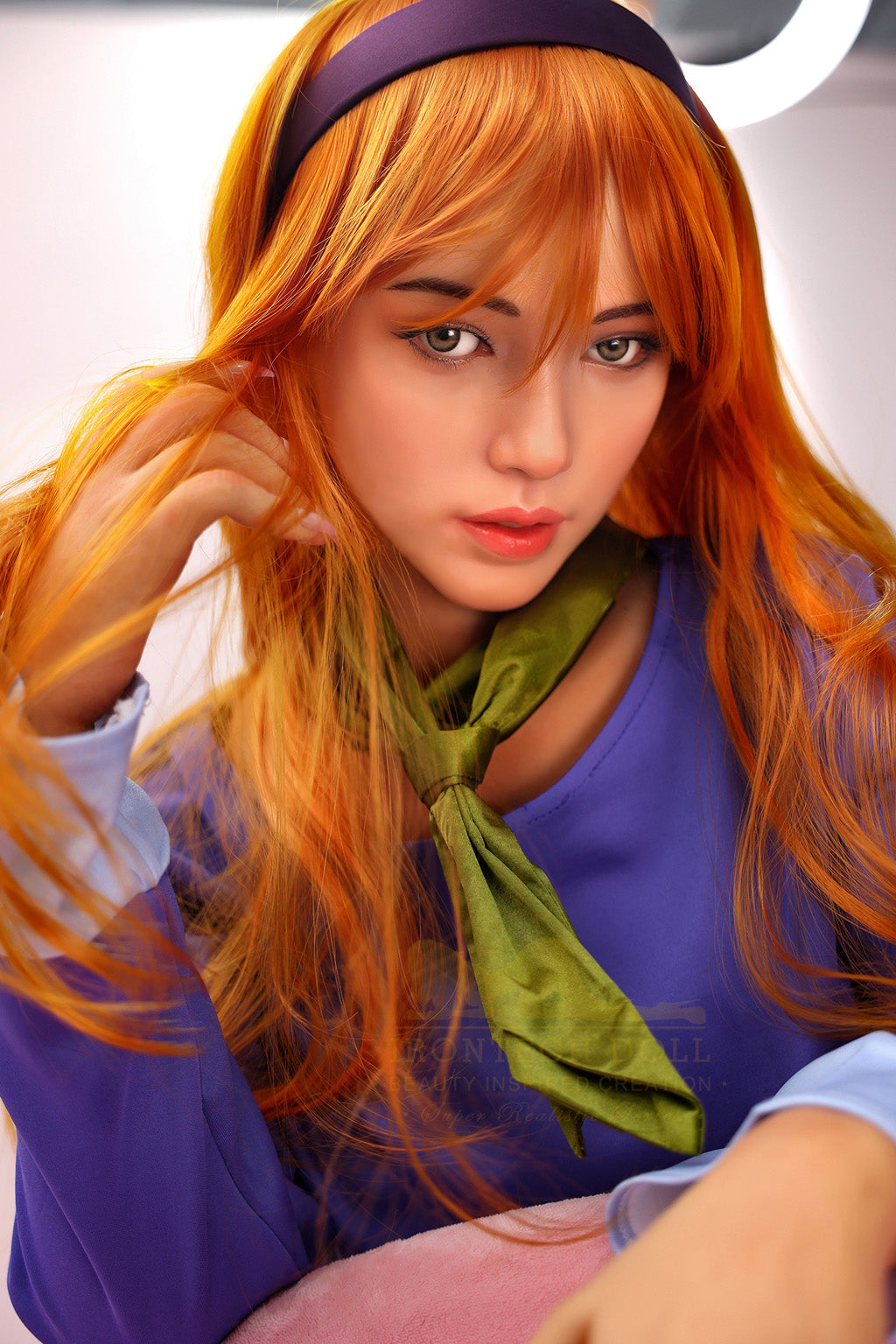 Debby Tanned-167cm(5'48")D-cup Full Silicone Asain Red Hair Slim Waist Sex Doll - Irontech Doll