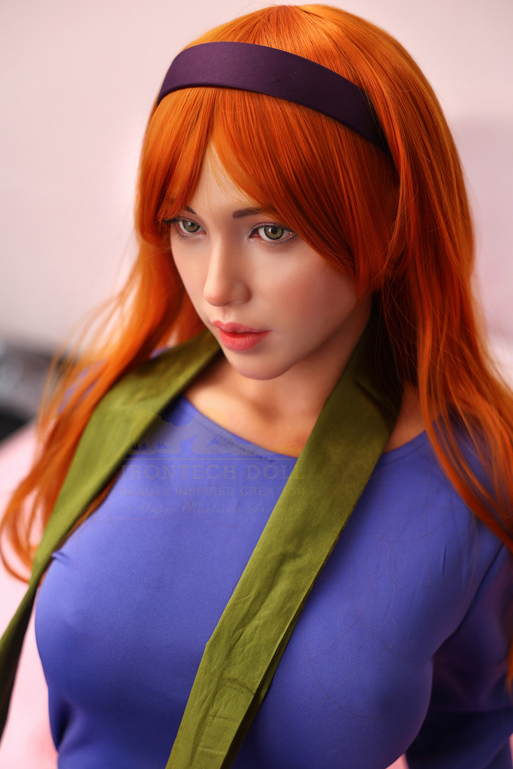 Debby Tanned-167cm(5'48")D-cup Full Silicone Asain Red Hair Slim Waist Sex Doll - Irontech Doll