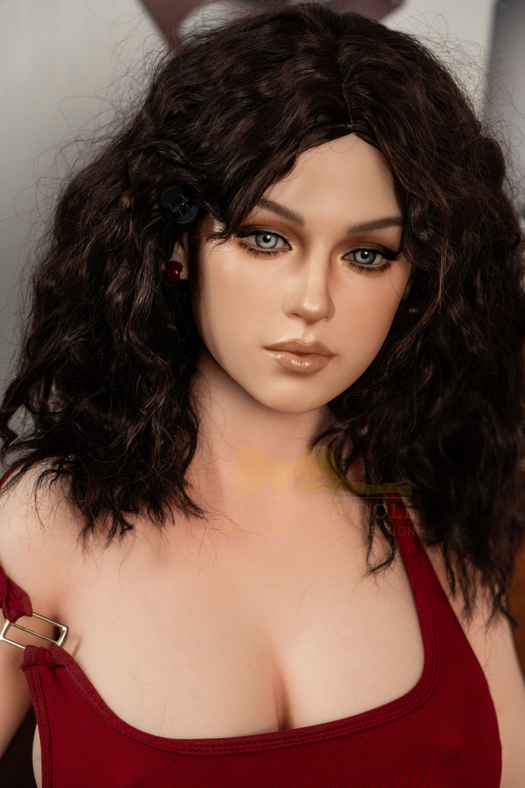 Flora-166cm(5'45")D-cup Full Silicone Curl Slim Waist Jean Girl Sex Doll- Irontech Doll
