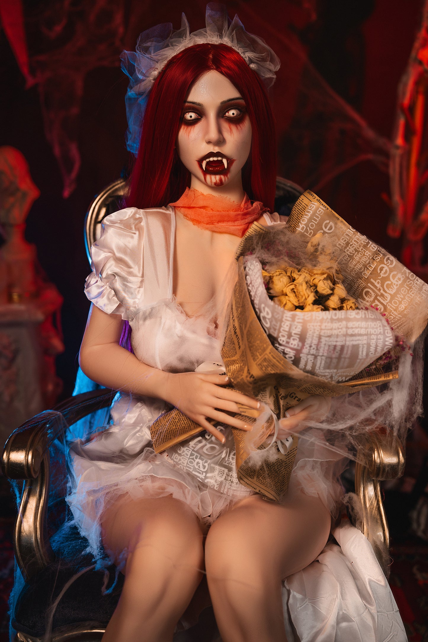 Amanda - 169cm/5'54" E cup Silicone Head+TPE Body Sex Doll(Movable Jaw) - SY Doll