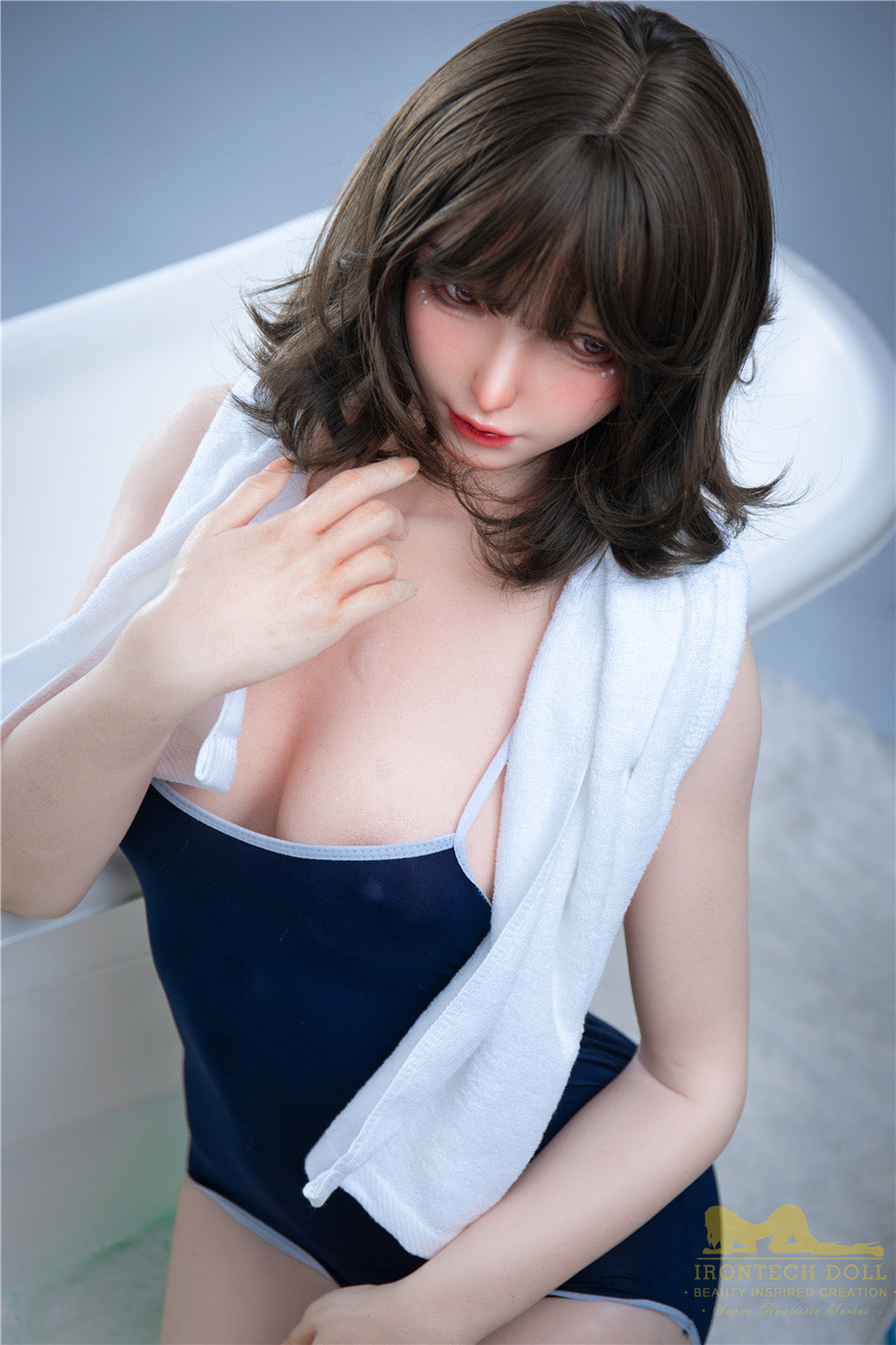 芙蓉(Furong) -168cm(5'51")C-cup Full Silicone Chinese Bob Wet Jumpsuits Girl Sex Doll - Irontech Doll