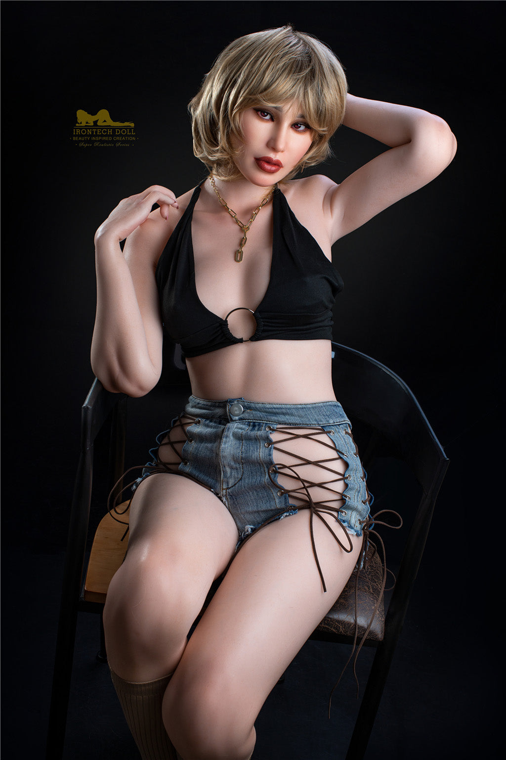 Pearl-166cm(5'45") Minus D-cup Full Silicone Bob Mature Charming Sex Doll- Irontech Doll