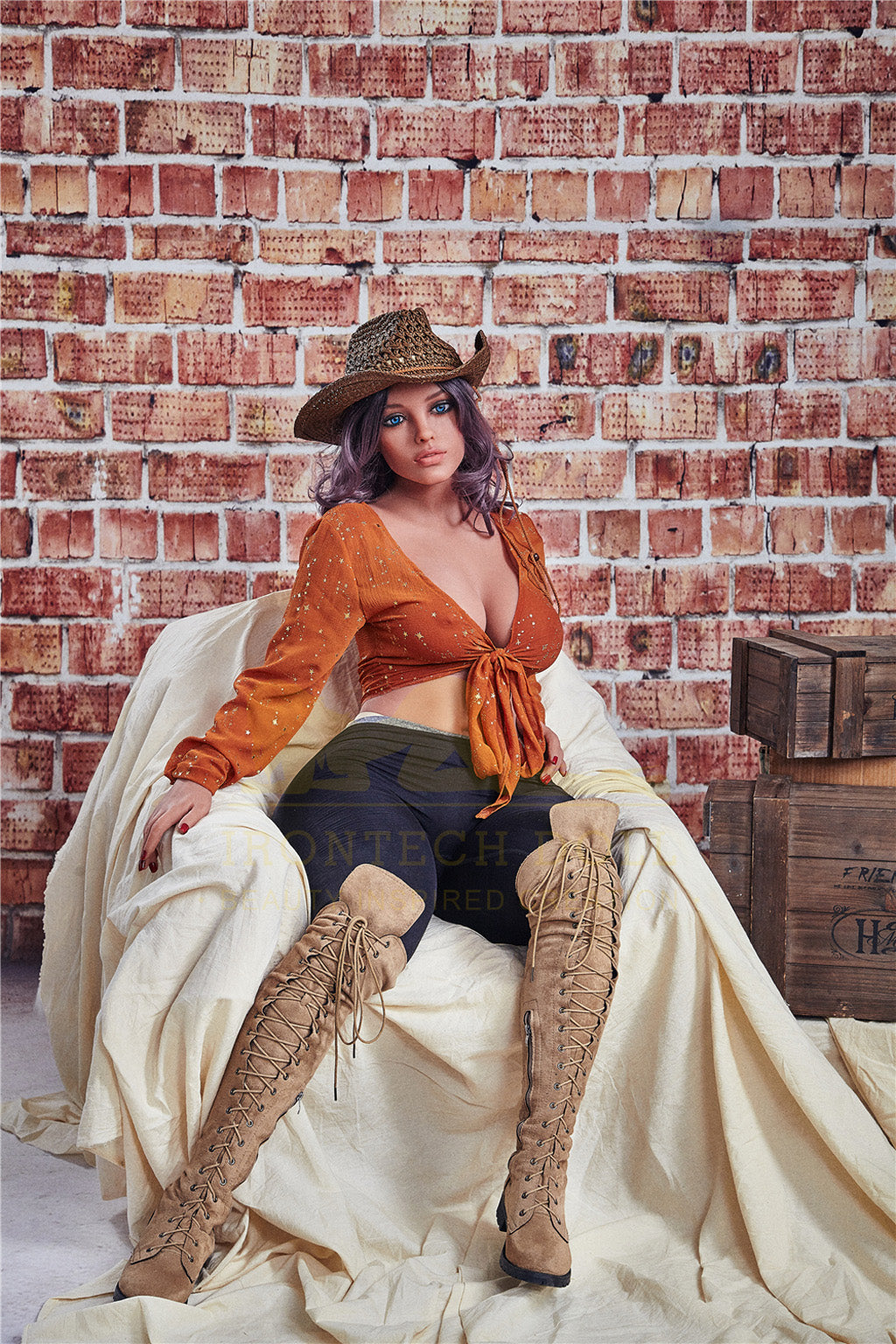 Doria-156cm(5'12") E-cup TPE Sex Doll Plump Mexico Cowgirl - Irontech Doll