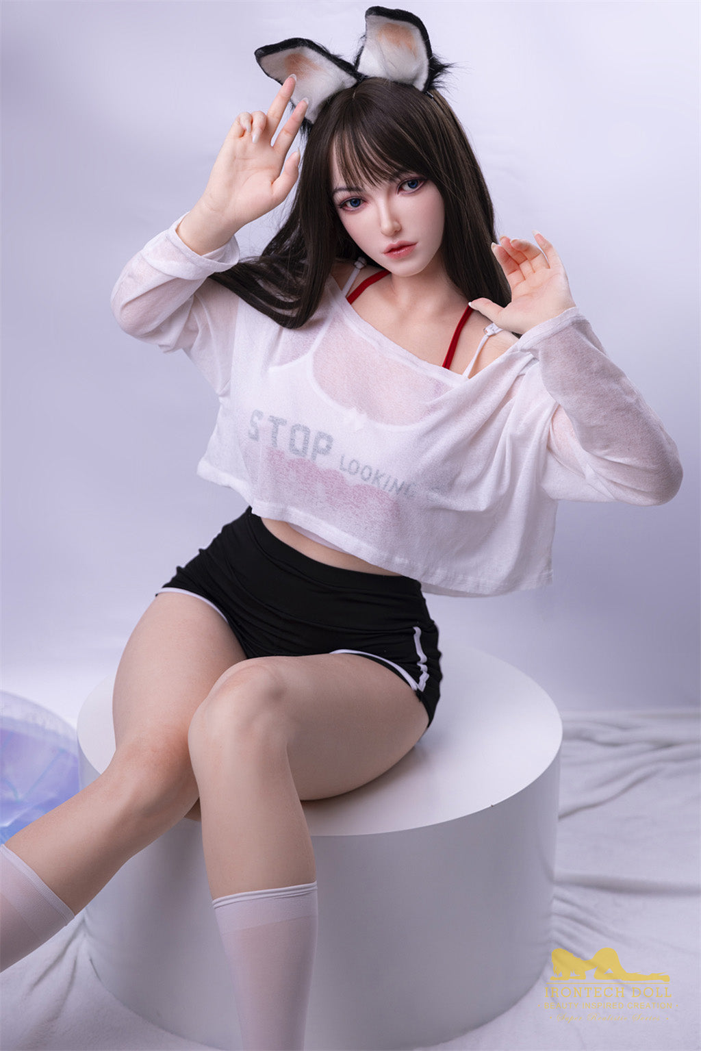 小莲(Xiaolian) -165cm(5'41")F-cup Full Silicone Chinese Mega Breasts Bunny Girl Sex Doll - Irontech Doll