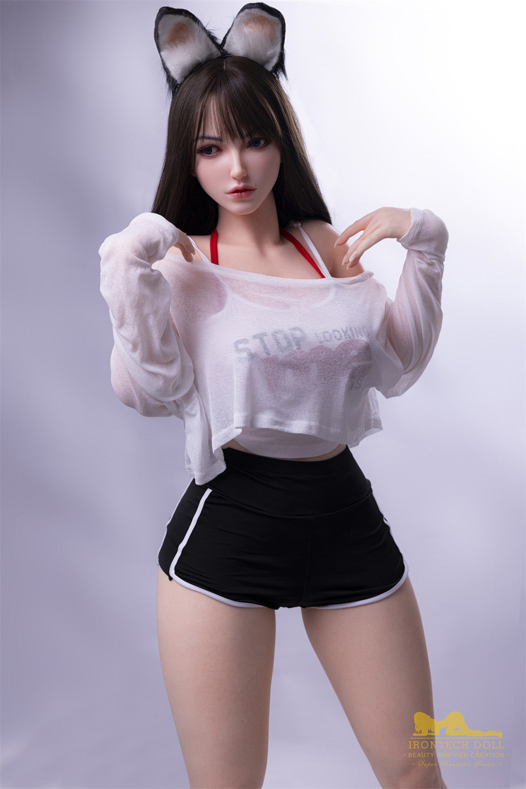 小莲(Xiaolian) -165cm(5'41")F-cup Full Silicone Chinese Mega Breasts Bunny Girl Sex Doll - Irontech Doll