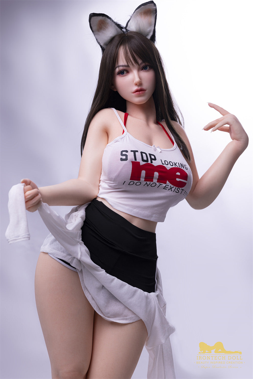 小莲(Xiaolian) -165cm(5'41")F-cup Full Silicone Chinese Mega Breasts Bunny Girl Sex Doll - Irontech Doll
