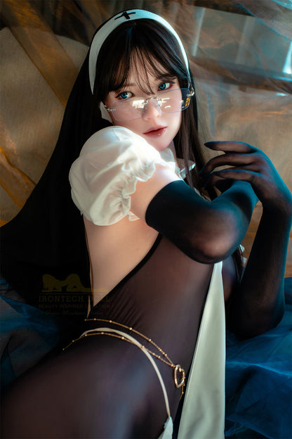 Lisa-162cm Minus (5'31")Full Silicone Cosplay Sister Black Stocking Sex Doll  Natural - Irontech Doll