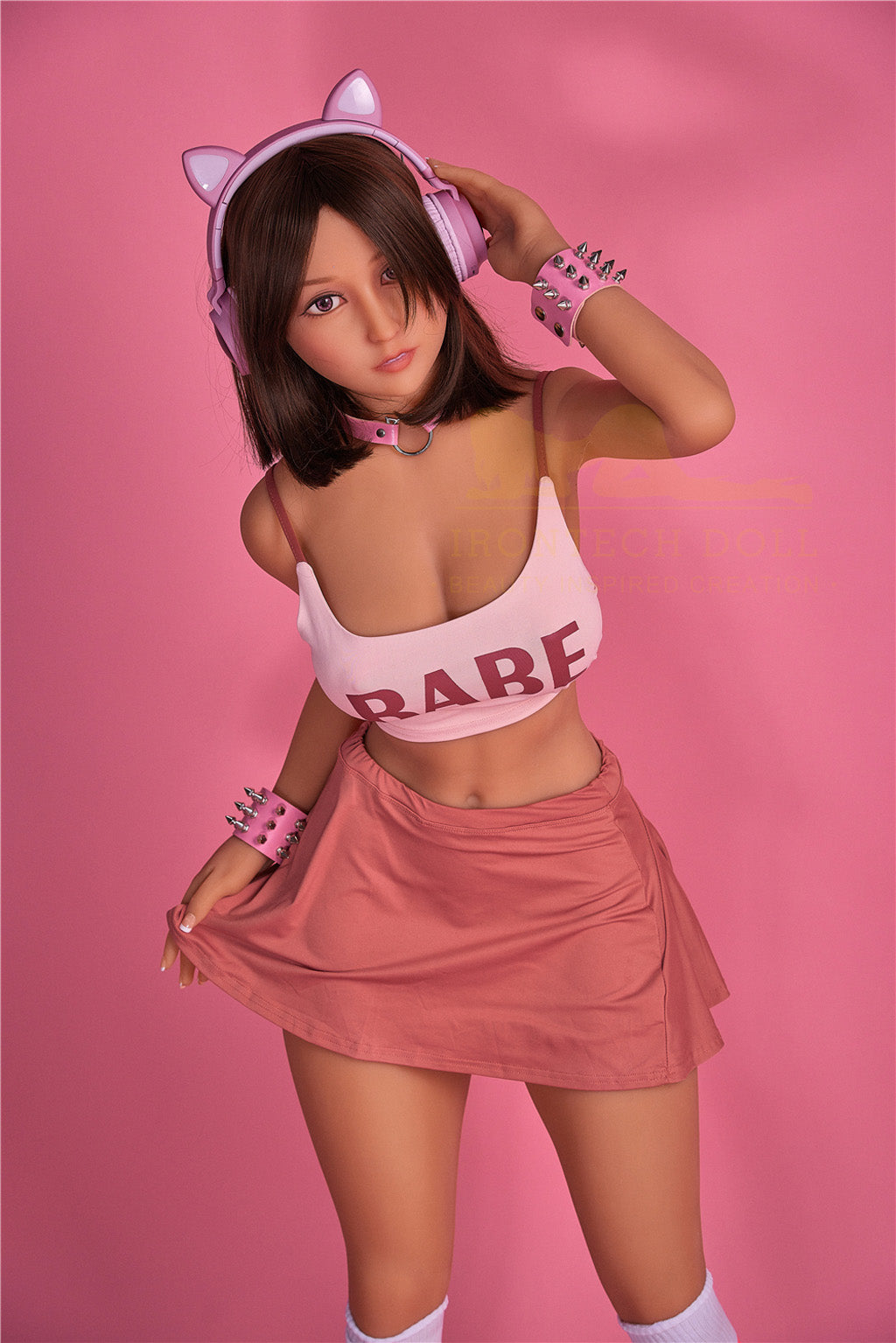 Miyin1 -153cm (5'02'')E-cup TPE Sex Doll Pink Lovely Headset Girl-Irontech Doll