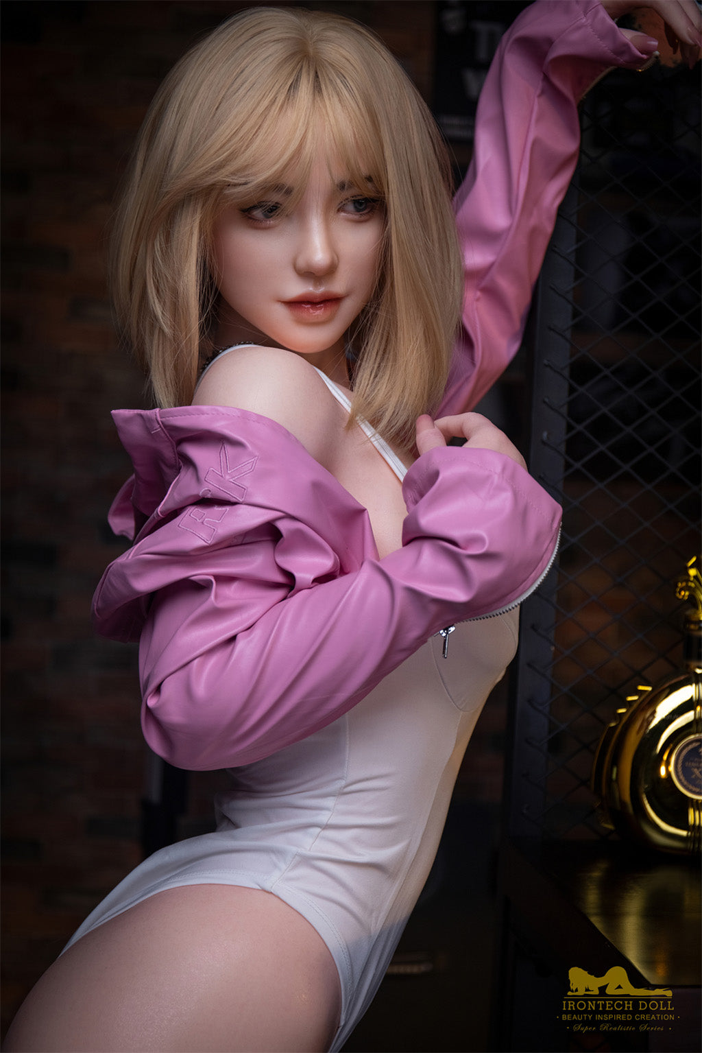 Teresa-169cm(5'54")C-cup  Full Silicone Bob Jumpsuits Young Blonde Sex Doll - Irontech Doll