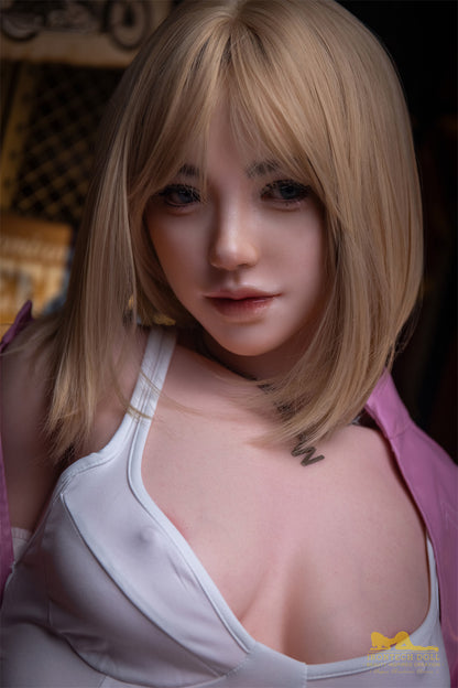 Teresa-169cm(5'54")C-cup  Full Silicone Bob Jumpsuits Young Blonde Sex Doll - Irontech Doll