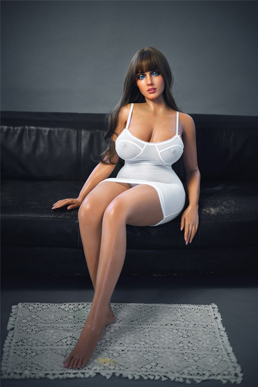 Cinderella Dark Tanned-162cm(5'31")I-cup Full Silicone Sweden Mega Breast Big Butts Sex Doll  - Irontech Doll