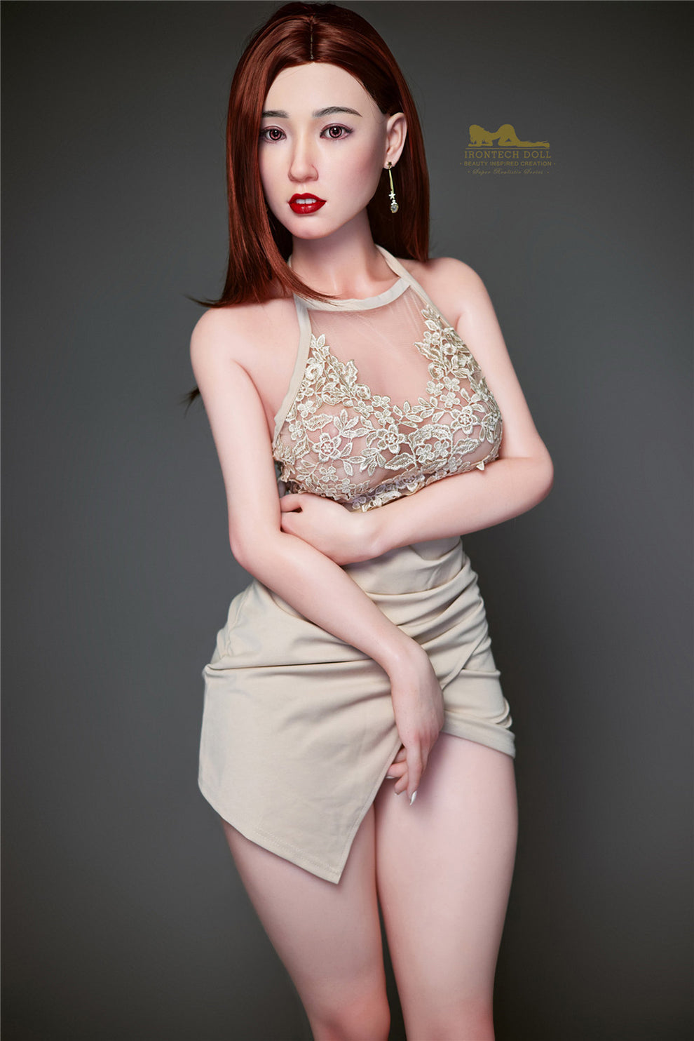 Betty-153cm(5'02")  E-cup Full Silicone Sex Doll Asian Lace Skirt- Irontech Doll