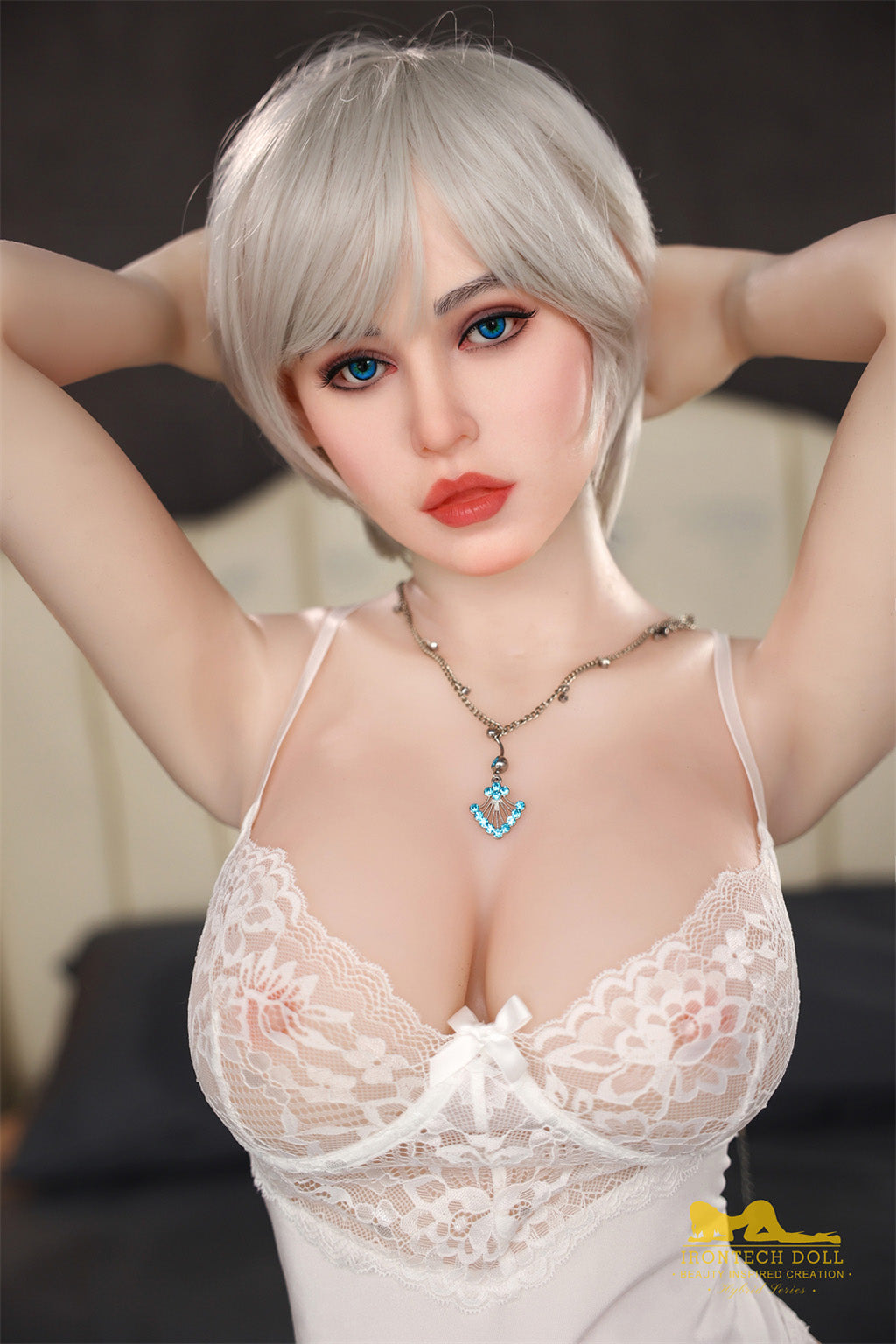 Adele-159cm(5'22'')D-cup Silicone Head TPE Body Sex Doll - Irontech Doll