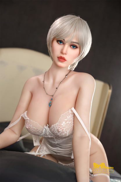 Adele-159cm(5'22'')D-cup Silicone Head TPE Body Sex Doll - Irontech Doll