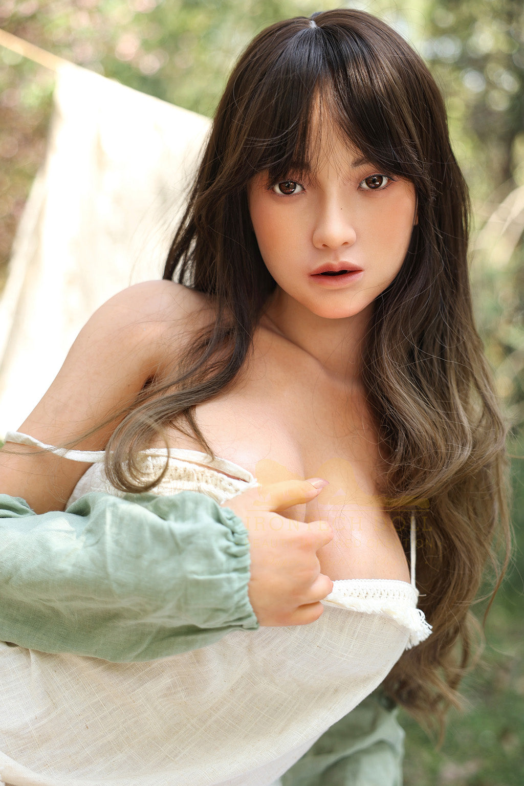 Julia  Tanned-167cm(5'48")ROS D-cup Full Silicone Brown Hair Outside Summer Sunny Girl Sex Doll  - Irontech Doll