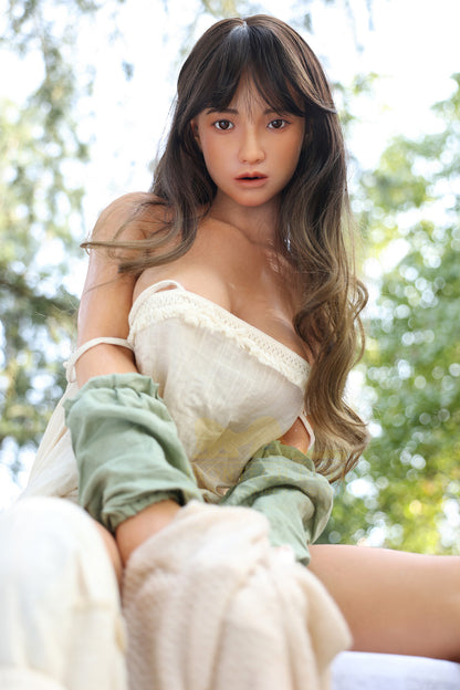 Julia  Tanned-167cm(5'48")ROS D-cup Full Silicone Brown Hair Outside Summer Sunny Girl Sex Doll  - Irontech Doll