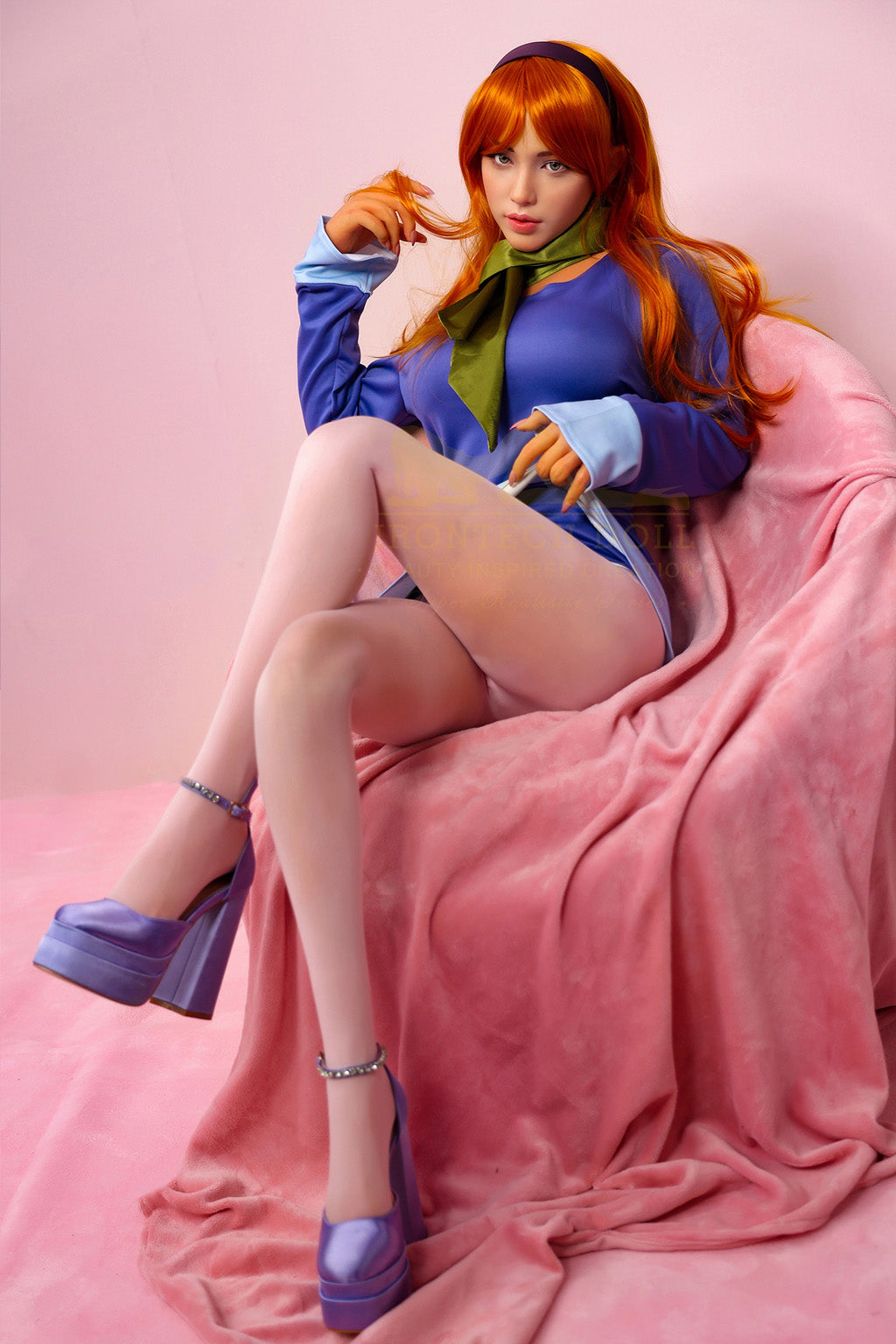 Debby Tanned-167cm(5'48")D-cup Full Silicone Asain Red Hair Slim Waist Sex Doll  - Irontech Doll