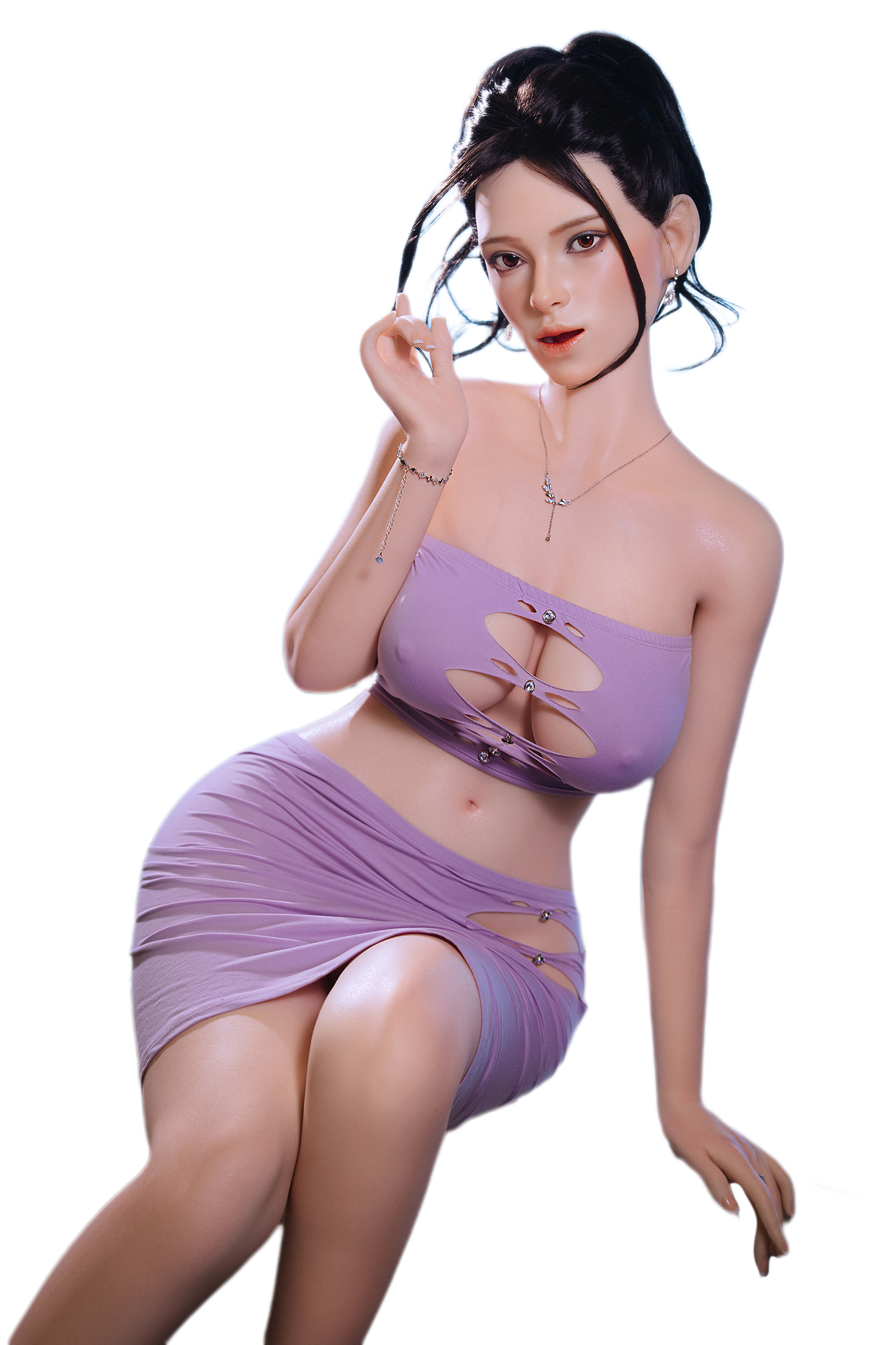 Amy- Movable jaw head+silicone body Sex Doll - SY Doll