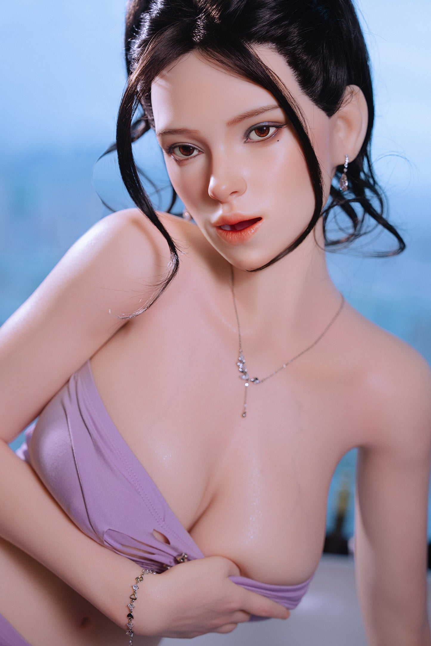 Amy- Movable jaw head+silicone body Sex Doll - SY Doll