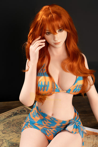 Wendy-166cm(5'45")D-cup Full Silicone Red Hair Summer Bikini Girl Sex Doll- Irontech Doll