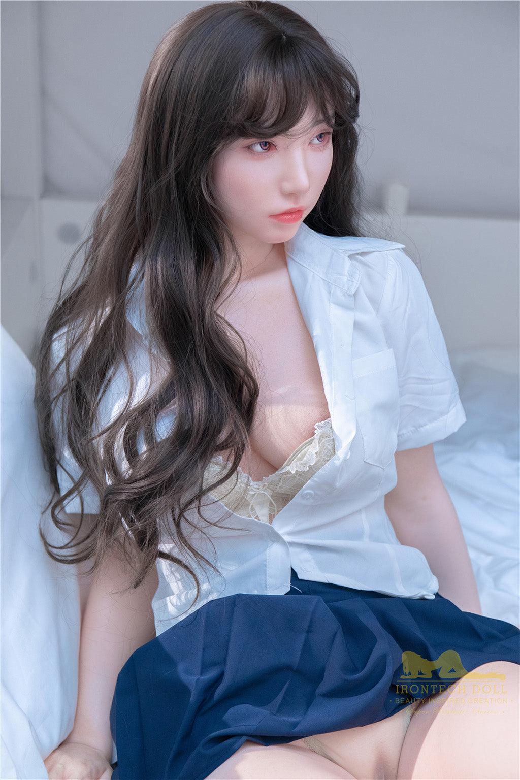 Suki -168cm(5'51")C-cup Full Silicone Japanese Lace Underwear JK Girl Sex Doll - Irontech Doll