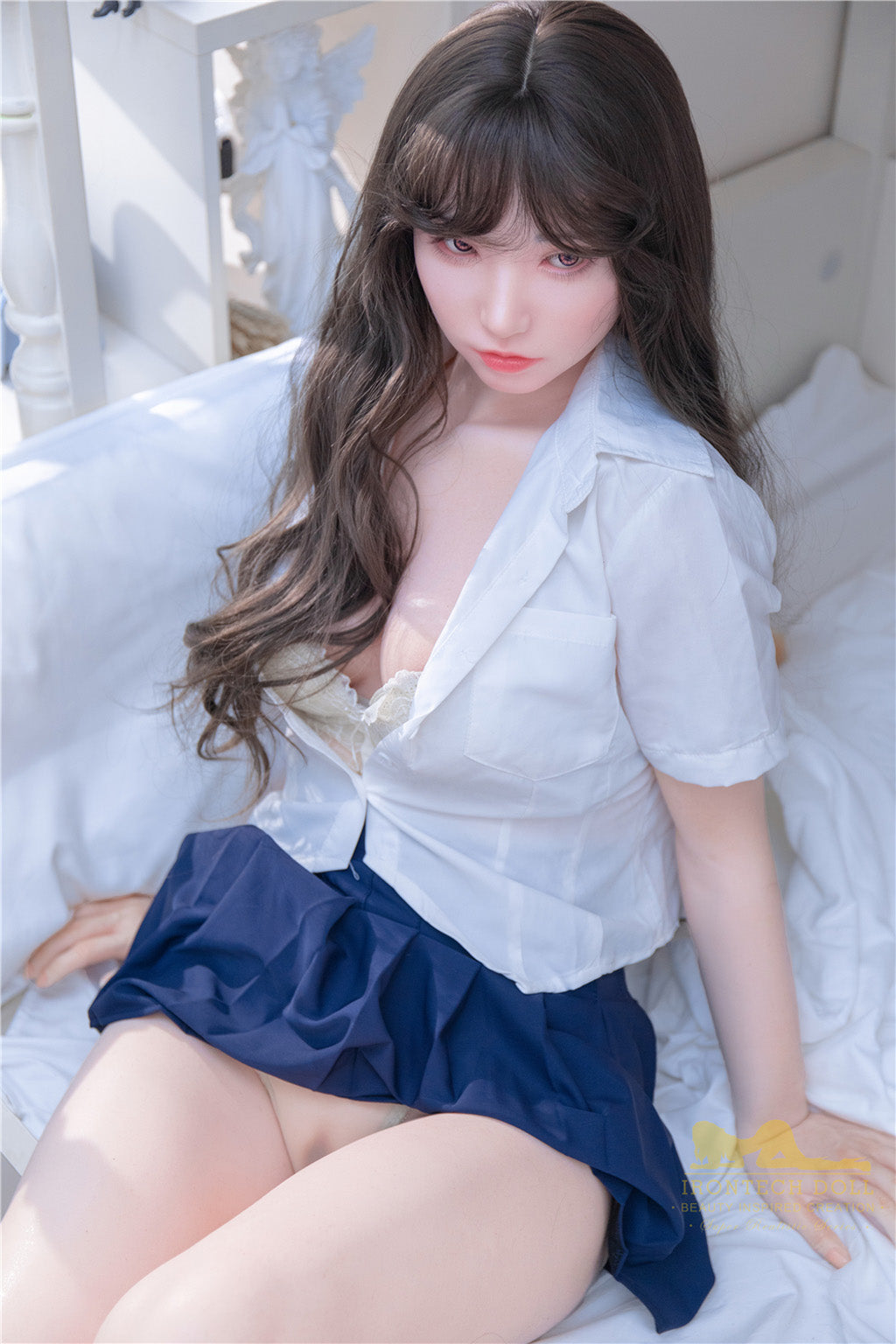 Suki -168cm(5'51")C-cup Full Silicone Japanese Lace Underwear JK Girl Sex Doll - Irontech Doll