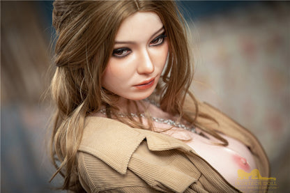 Maria-164cm(5'38")E-cup Full Silicone American Cute Jean Blonde Sex Doll  - Irontech Doll