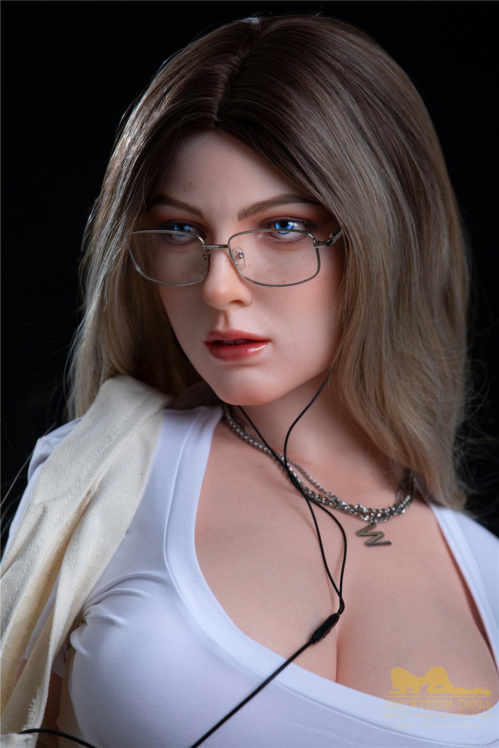 Elena-165cm(5'41")F-cup Full Silicone Slive Hair College Student Sex Doll  in stock- Irontech Doll