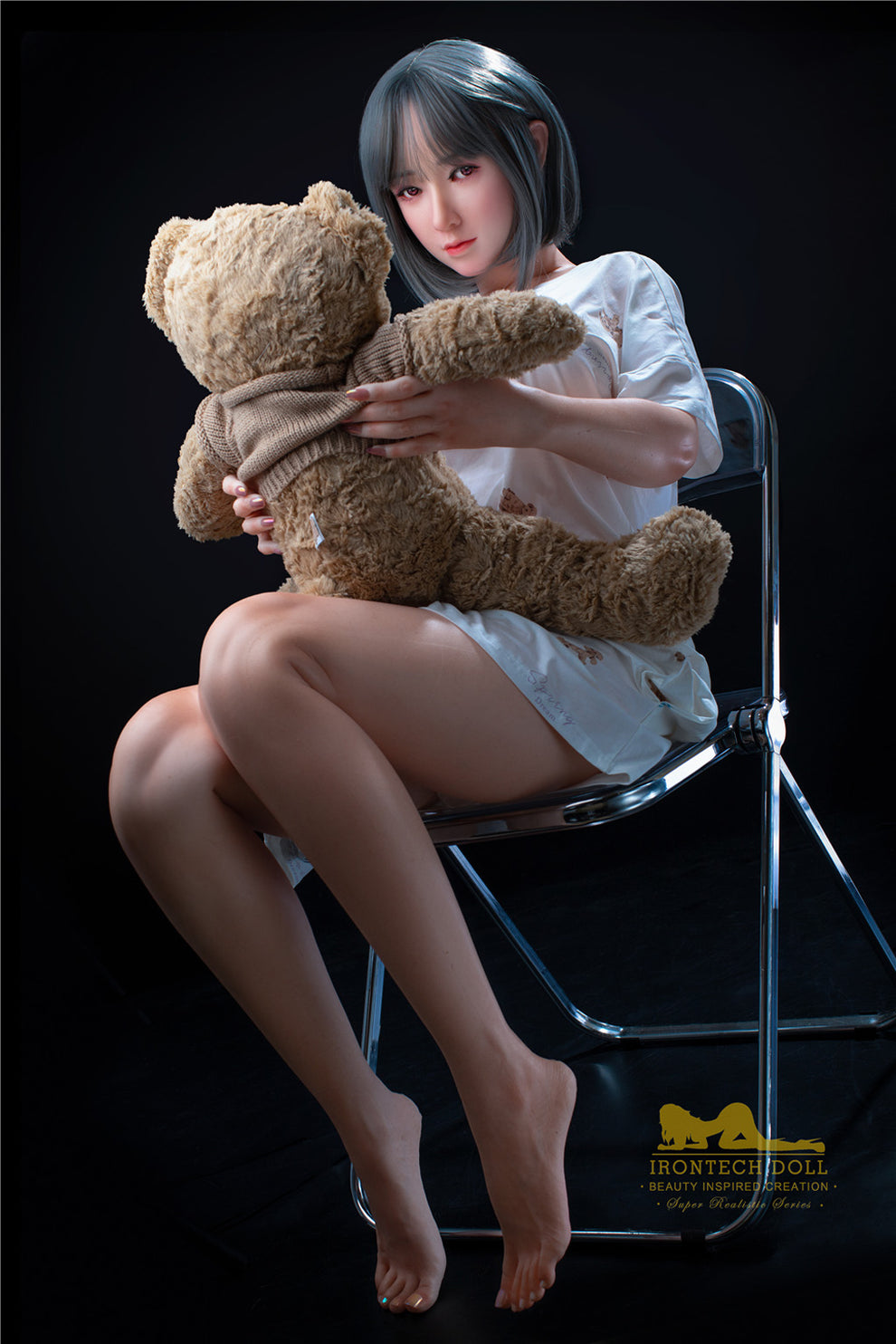 Candy-165cm(5'41")F-cup Full Silicone Chinese Cute Teddy Bear Girl Sex Doll  - Irontech Doll