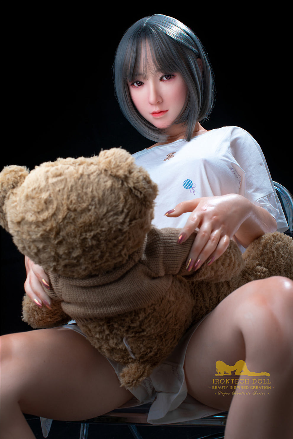 Candy-165cm(5'41")F-cup Full Silicone Chinese Cute Teddy Bear Girl Sex Doll  - Irontech Doll