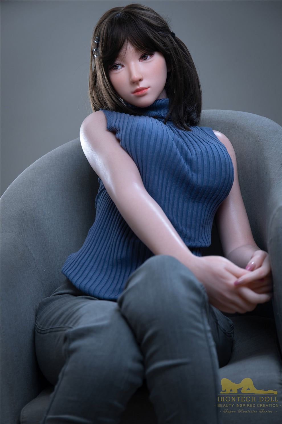 Miyuki-166cm(5'45") D-cup Full Silicone Japanese Ponytail Swearter Cute Student Sex Doll - Irontech Doll