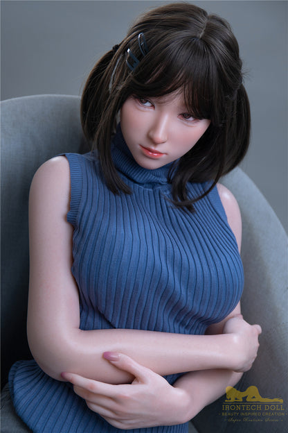 Miyuki-166cm(5'45") D-cup Full Silicone Japanese Ponytail Swearter Cute Student Sex Doll - Irontech Doll