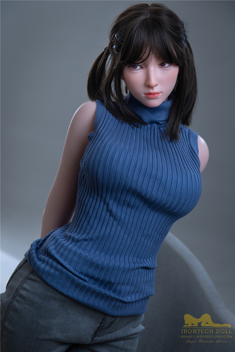 Miyuki-166cm(5'45") D-cup Full Silicone Japanese Ponytail Swearter Cute Student Sex Doll - Irontech Doll