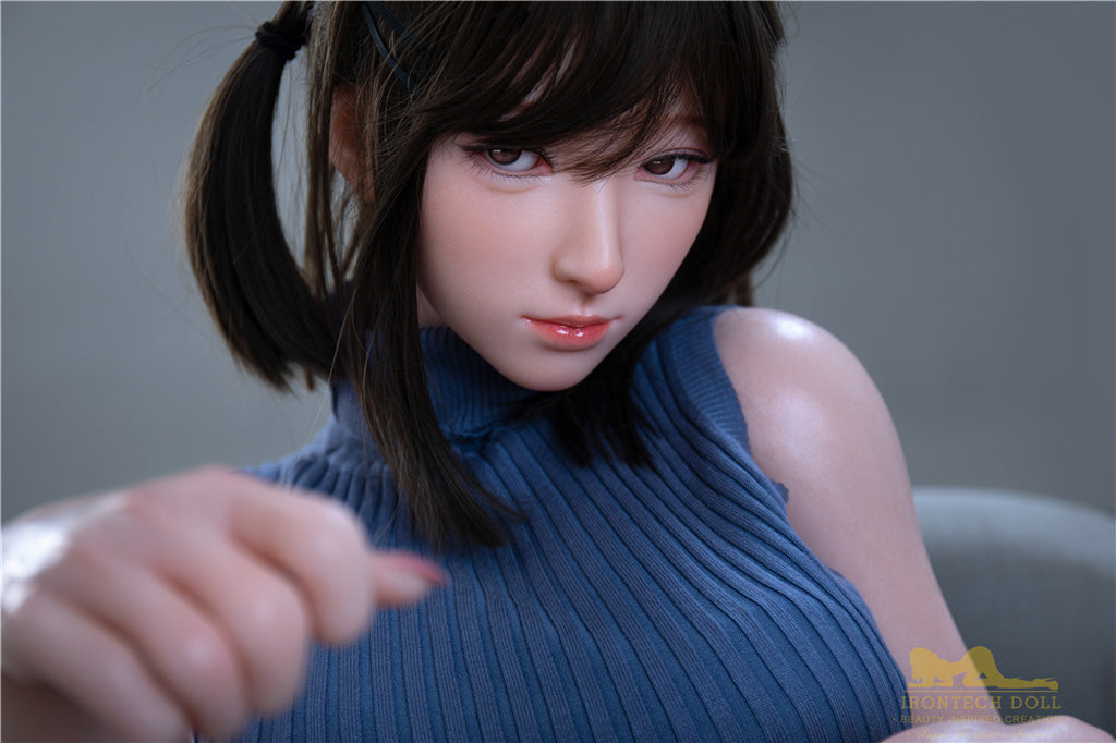 Miyuki-166cm(5'45") D-cup Full Silicone Japanese Ponytail Swearter Cute Student Sex Doll - Irontech Doll