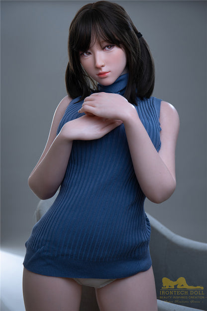 Miyuki-166cm(5'45") D-cup Full Silicone Japanese Ponytail Swearter Cute Student Sex Doll - Irontech Doll