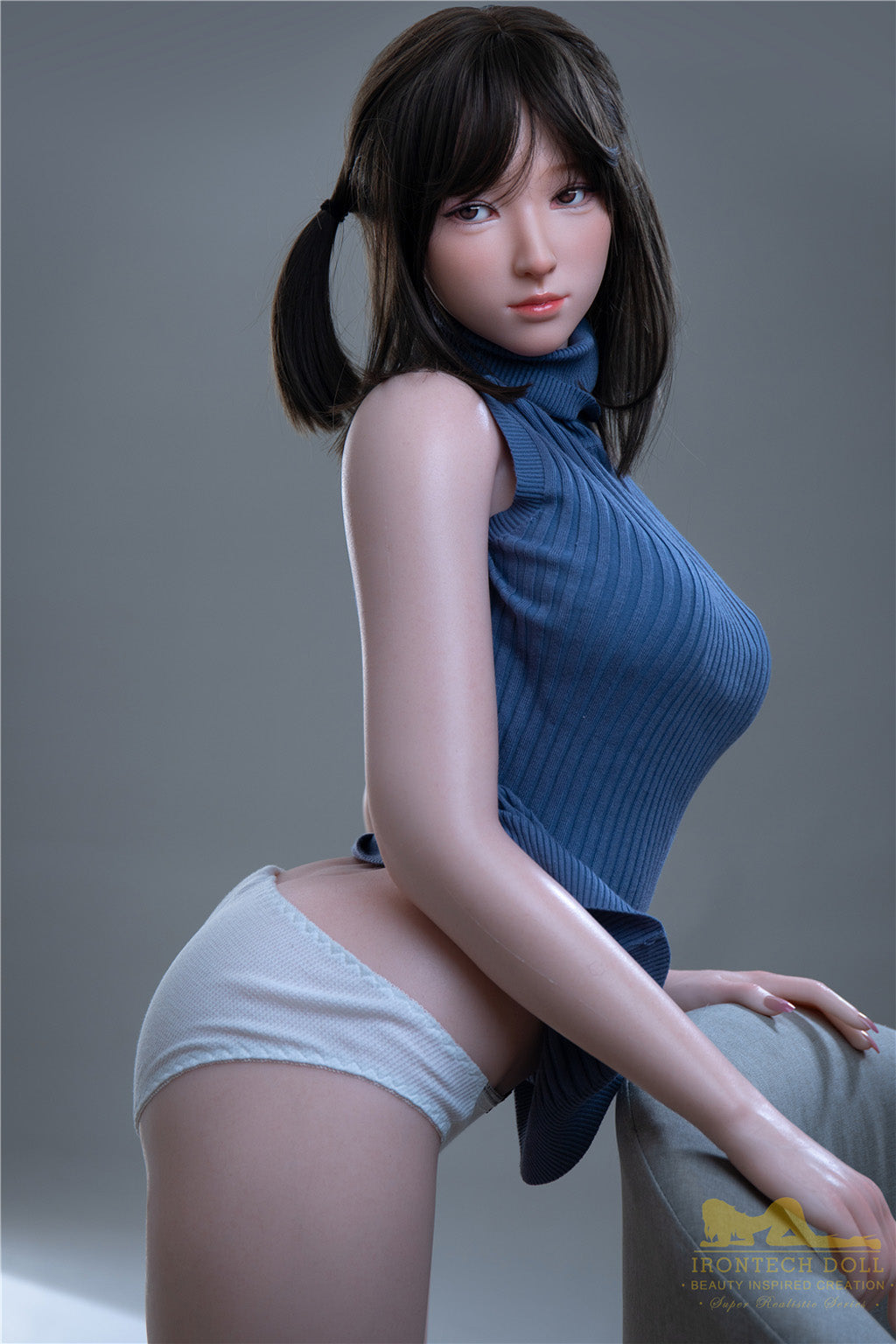 Miyuki-166cm(5'45") D-cup Full Silicone Japanese Ponytail Swearter Cute Student Sex Doll - Irontech Doll