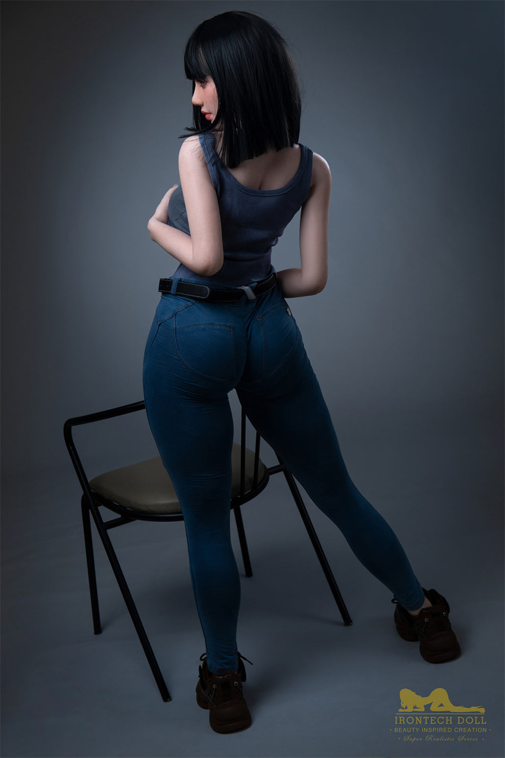 Rita-153cm(5'02") E-cup Full Silicone Plume Blue Jean Girl Sex Doll Natural - Irontech Doll