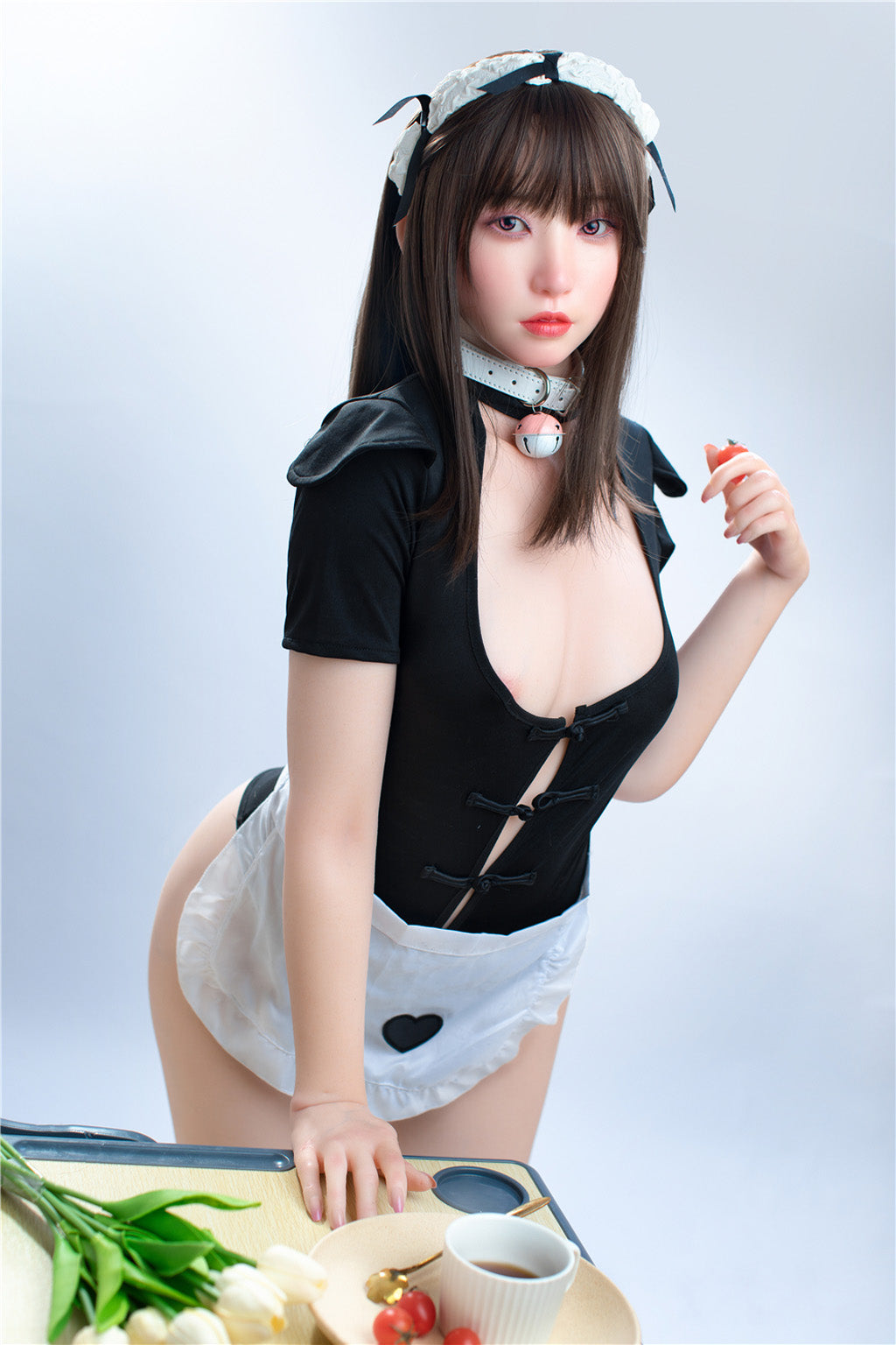 Kumi-166cm(5'45")Minus D-cup Full Silicone Asain Cosplay Maid Sex Doll- Irontech Doll