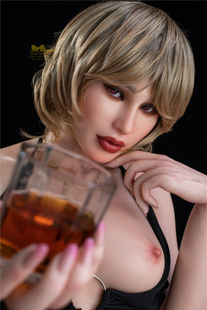 Pearl-166cm(5'45") Minus  D-cup Full Silicone Bob Mature Charming Sex Doll- Irontech Doll