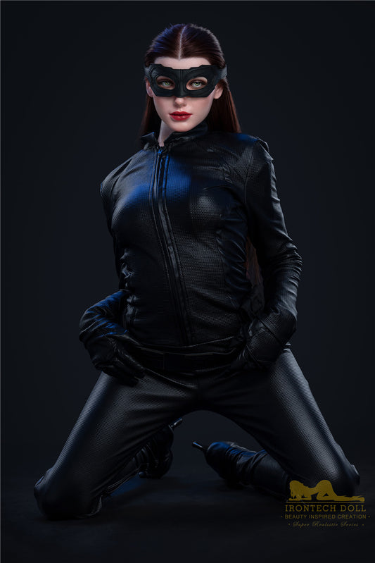 Luna-168cm(5'51")C-cup Full Silicone Red Hair Cosplay Batwoman Sex Doll  - Irontech Doll