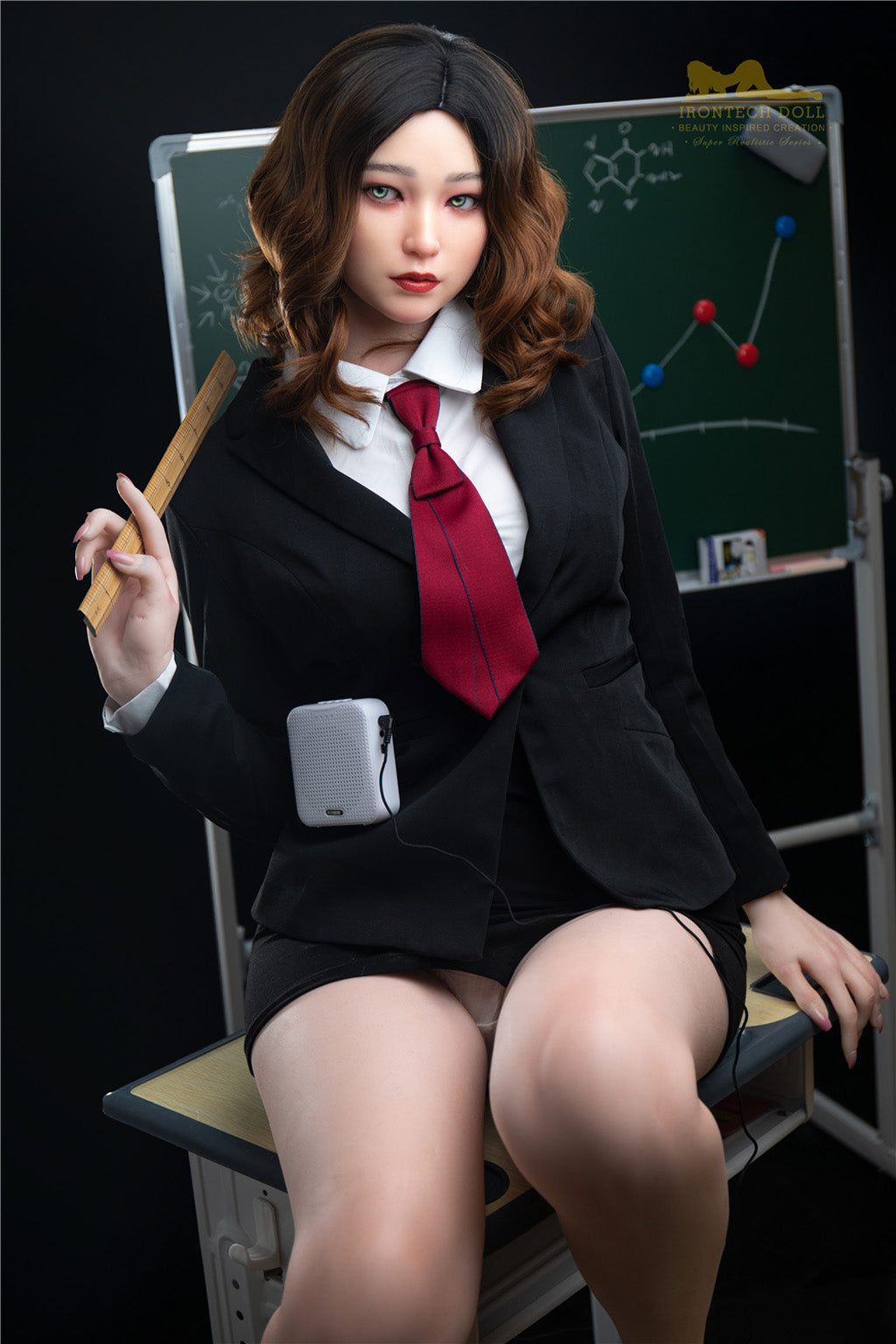 Misa -166cm(5'45")Minus D-cup Full Silicone Curve Brown Hair Cosplay Teacher Adora Sex Doll- Irontech Doll