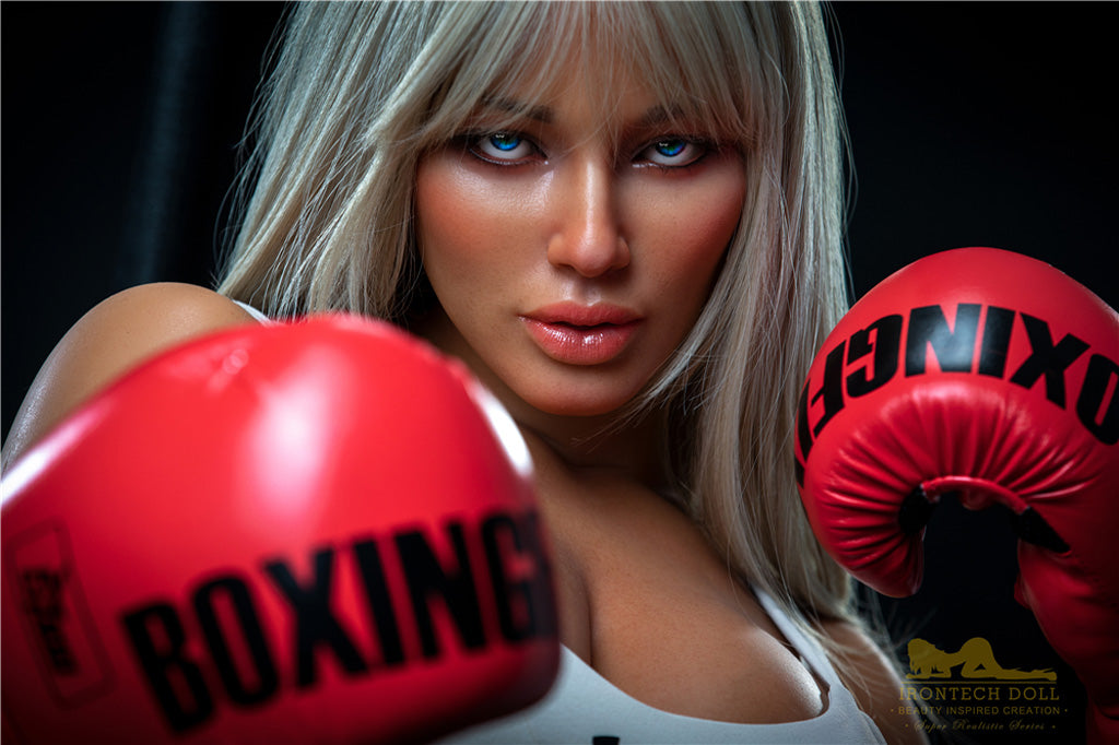 Hedy -164cm(5'38")E-cup Full Silicone German Boxing Athletic Girl Sex Doll Dark Tanned - Irontech Doll