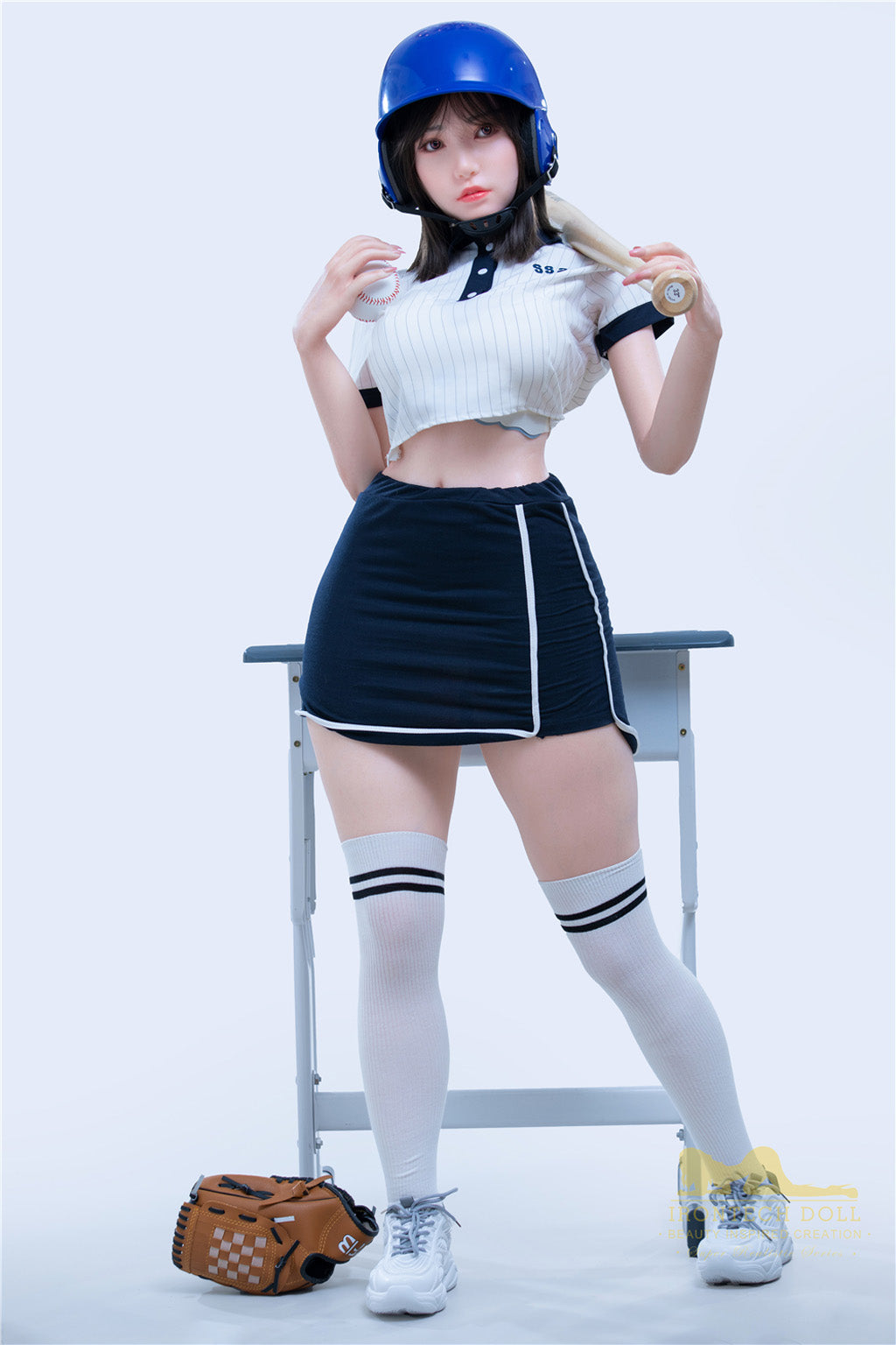 Suki-153cm(5'02") E-cup Full Silicone Sex Doll Japanese Baseball Student - Irontech Doll