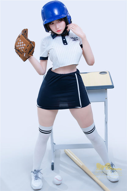 Suki-153cm(5'02") E-cup Full Silicone Sex Doll Japanese Baseball Student - Irontech Doll